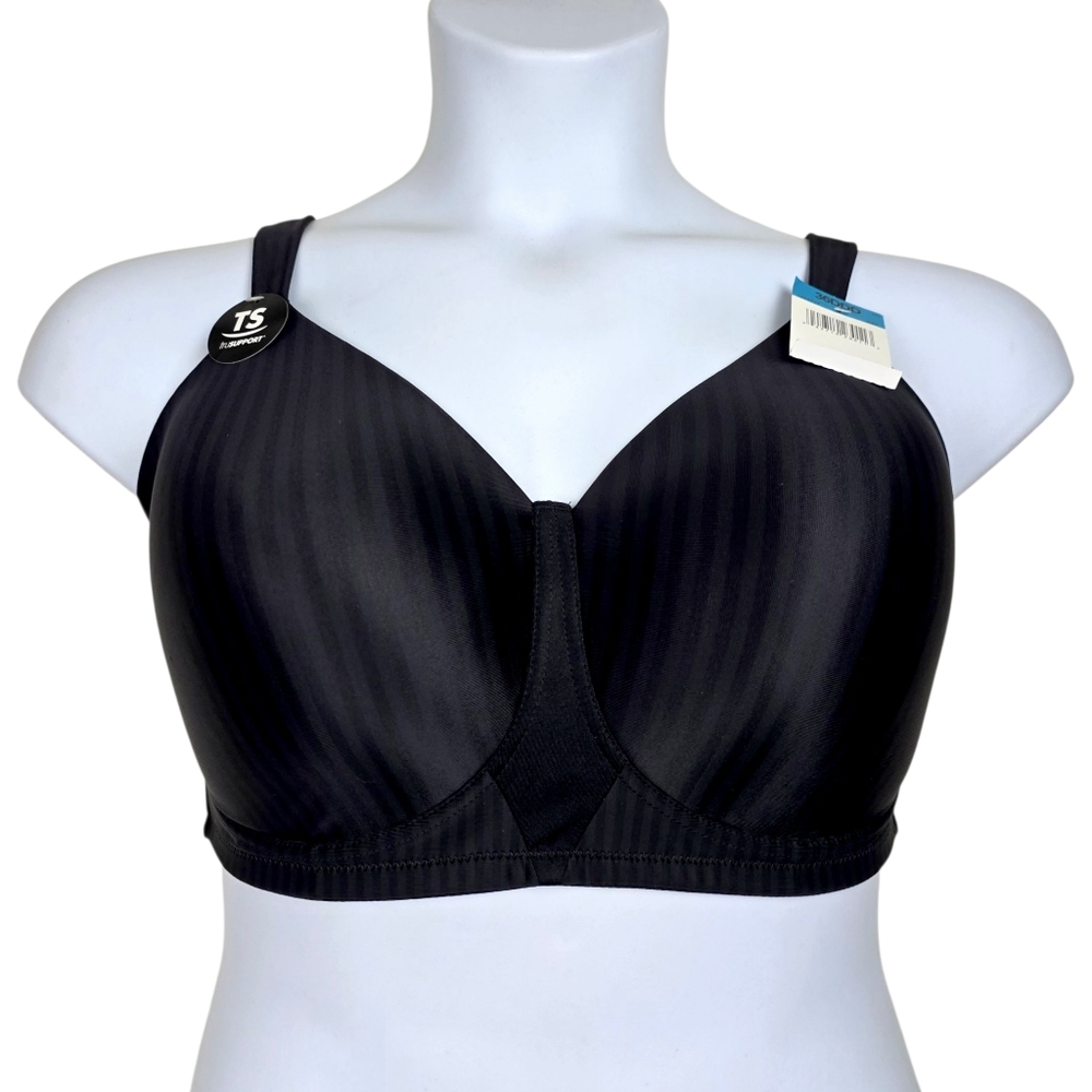 Playtex Womens Black Stripe Bra Size 36DDD NWT